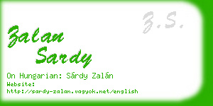 zalan sardy business card